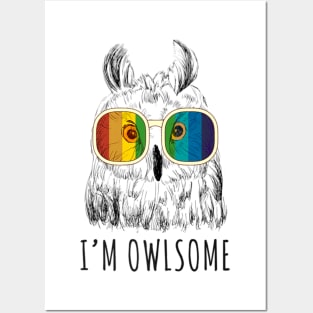 Im Owlsome Cute Love Owl Design Posters and Art